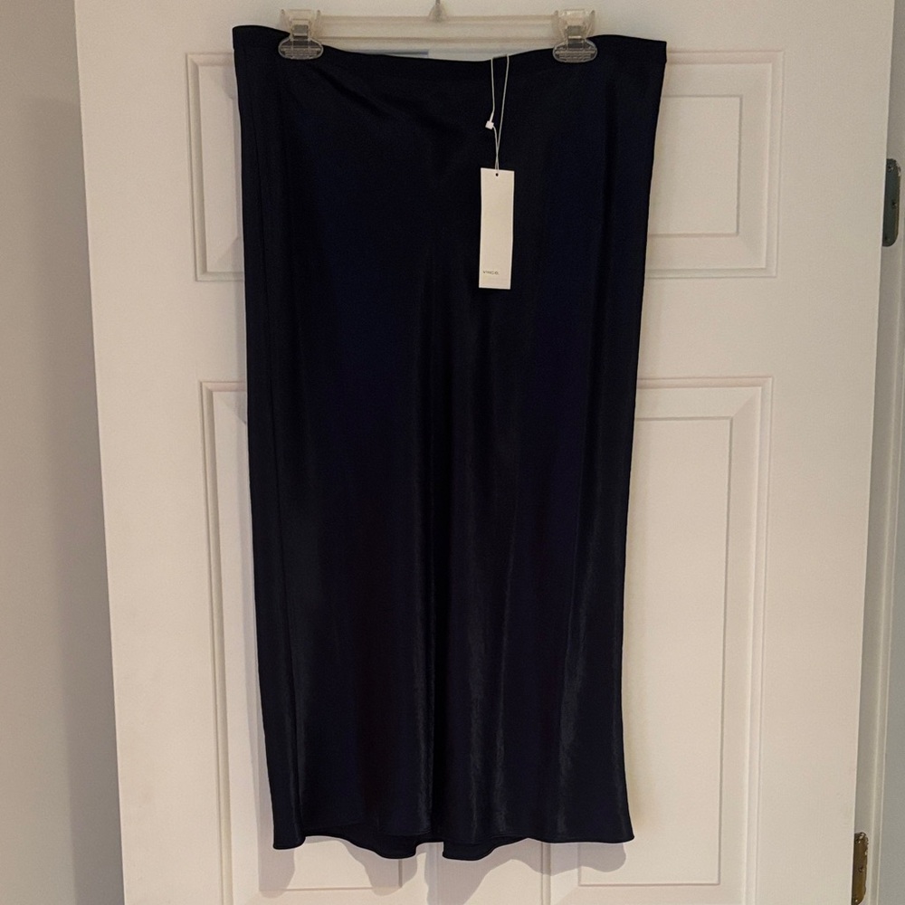 Vince Dark Blue (Midnight) Midi Skirt